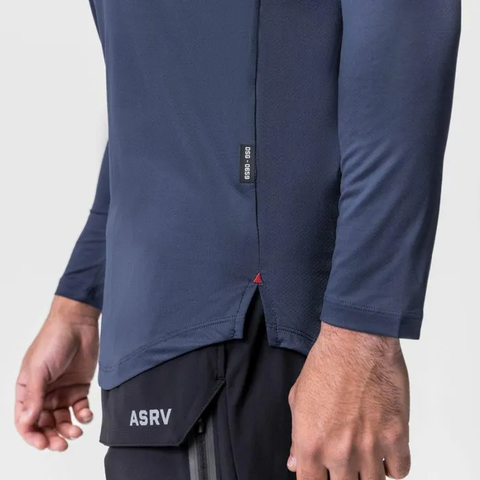 ASRV Long Sleeves Men SilverLite 20 Established Long Sleeve Navy 034box Logo034