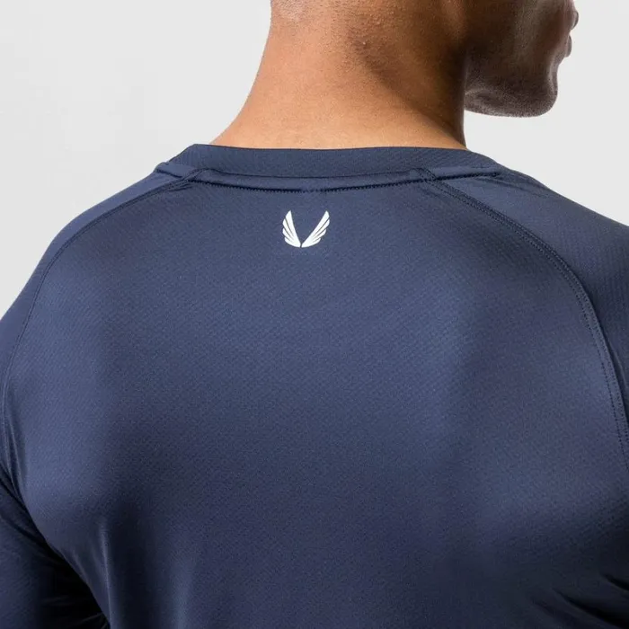 ASRV Long Sleeves Men SilverLite 20 Established Long Sleeve Navy 034box Logo034