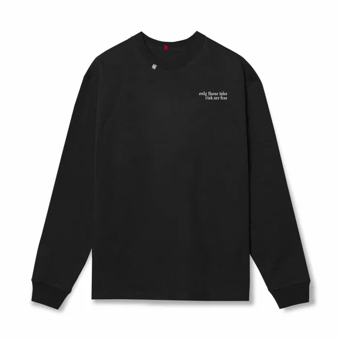 ASRV Long Sleeves Men Tech Essential Relaxed Long Sleeve Black 034brush Wingsasrv034