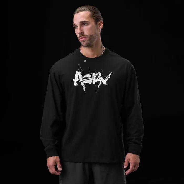 ASRV Long Sleeves Men Tech Essential Relaxed Long Sleeve Black 034koi034