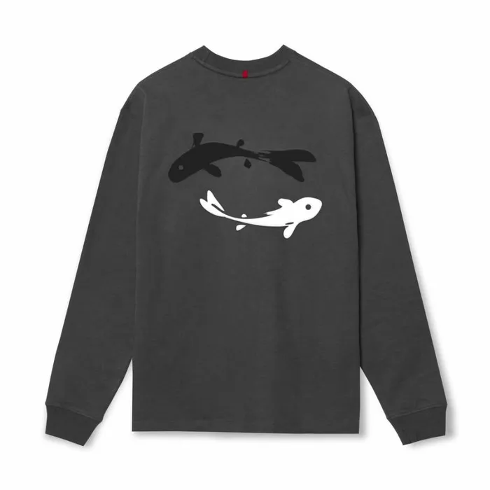ASRV Long Sleeves Men Tech Essential Relaxed Long Sleeve Space Grey 034koi034