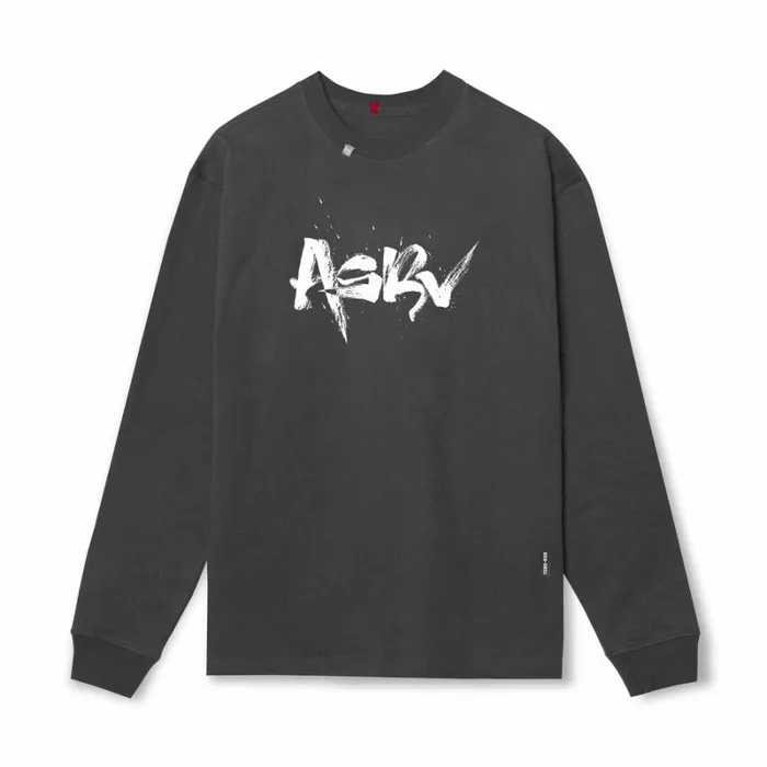 ASRV Long Sleeves Men Tech Essential Relaxed Long Sleeve Space Grey 034koi034