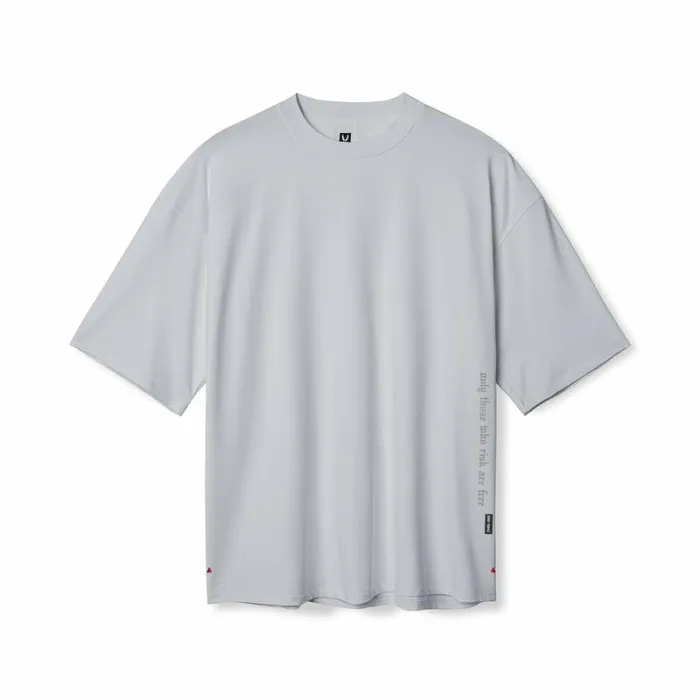 ASRV Short Sleeves Men 3DLite 20 Lycra 34Sleeve Oversized Tee Slate Grey 034otwr034