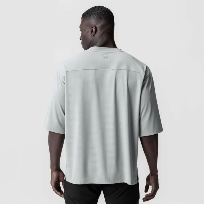 ASRV Short Sleeves Men 3DLite 20 Lycra 34Sleeve Oversized Tee Slate Grey 034otwr034