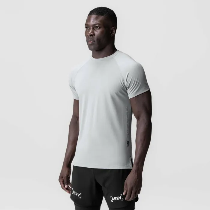 ASRV Short Sleeves Men 3DLite 20 Lycra Fitted Tee Slate Grey 034otwr034