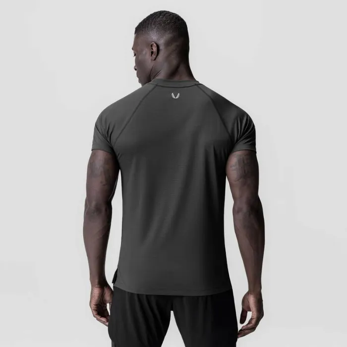 ASRV Short Sleeves Men 3DLite 20 Lycra Fitted Tee Space Grey 034otwr034
