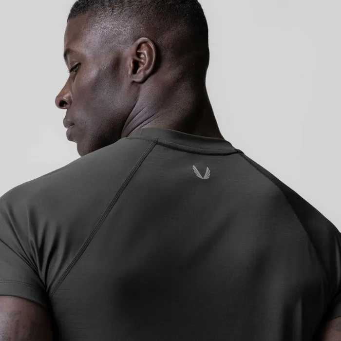 ASRV Short Sleeves Men 3DLite 20 Lycra Fitted Tee Space Grey 034otwr034