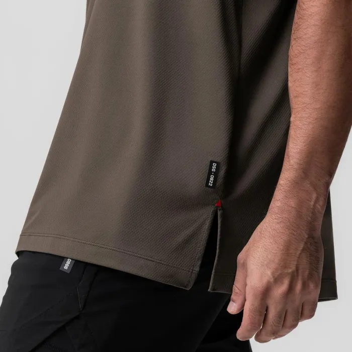 ASRV Short Sleeves Men AeroSilver Oversized Tee Deep Taupe