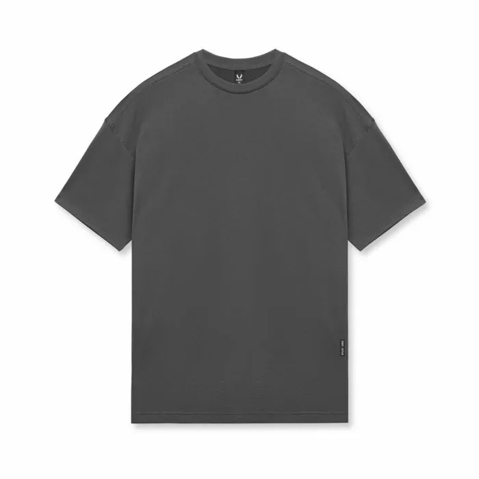 ASRV Short Sleeves Men Core Mesh Oversized Tee Space Grey