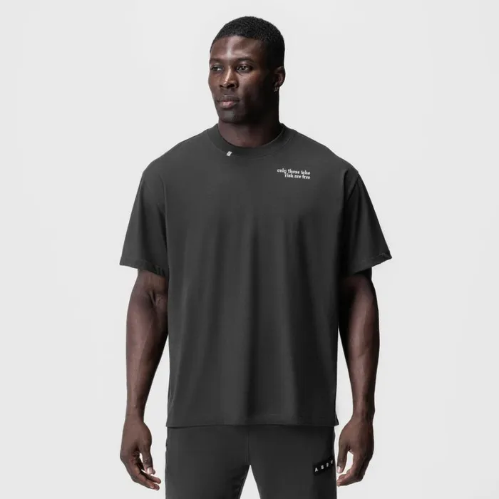 ASRV Short Sleeves Men Tech Essential Relaxed Tee Space Grey 034brush Wingsasrv034