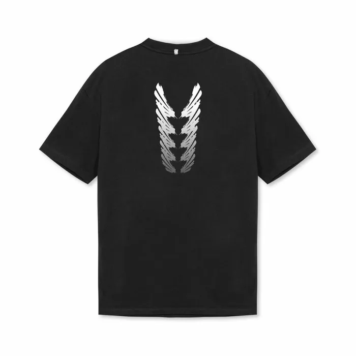 ASRV Short Sleeves Men Technical Essentials Relaxed Tee Black 034brush Stroke034