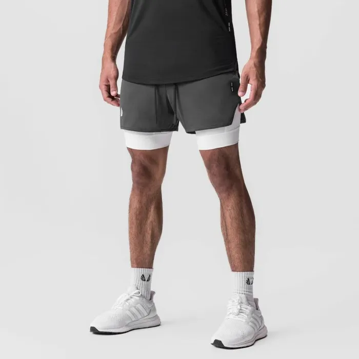 ASRV Shorts Men AeroSilver 5034 Liner Short Space Grey 034wings034white