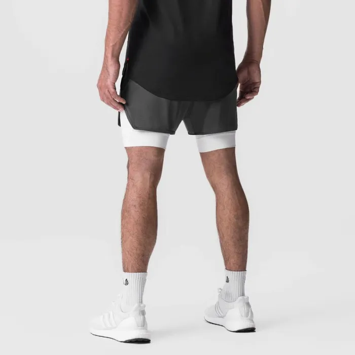 ASRV Shorts Men AeroSilver 5034 Liner Short Space Grey 034wings034white