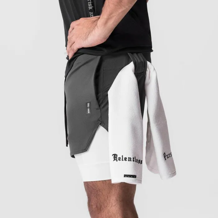 ASRV Shorts Men AeroSilver 5034 Liner Short Space Grey 034wings034white