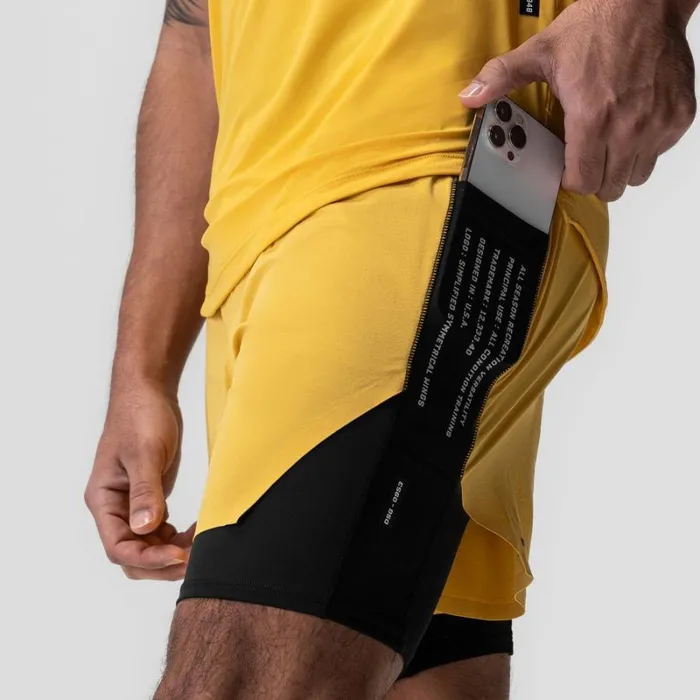 ASRV Shorts Men Aerotex Hybrid Liner Short Amberblack