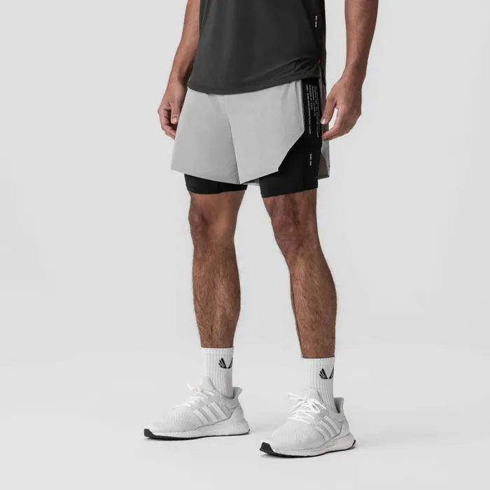 ASRV Shorts Men Aerotex Hybrid Liner Short Slate Greyblack
