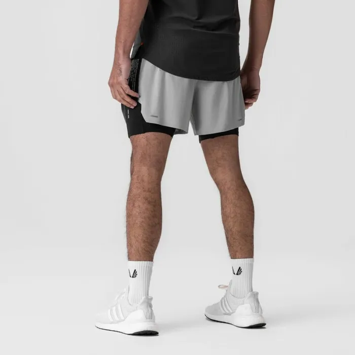 ASRV Shorts Men Aerotex Hybrid Liner Short Slate Greyblack