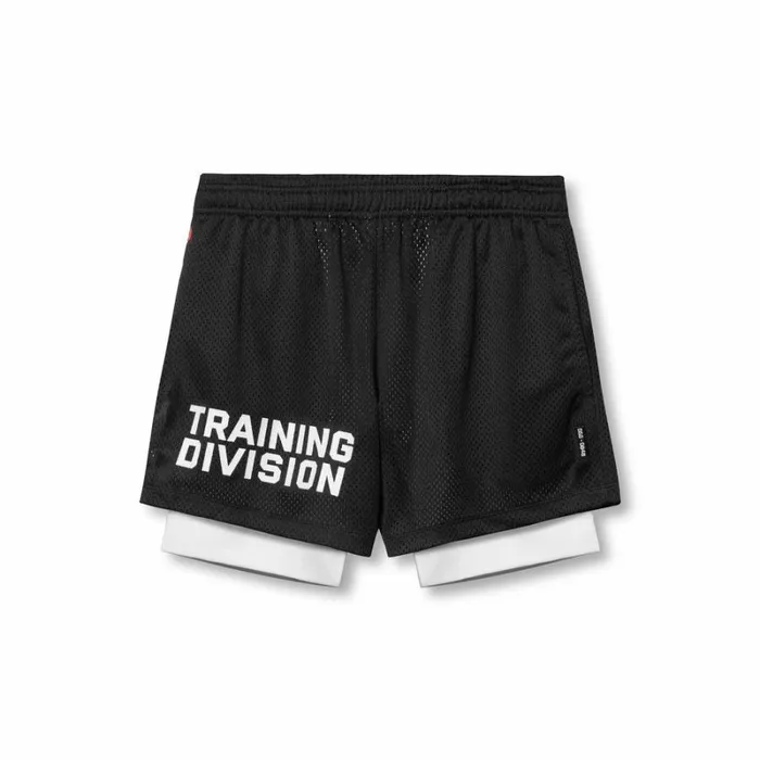 ASRV Shorts Men SilverPlus Mesh 5034 Liner Short Blackwhite 034training Division034