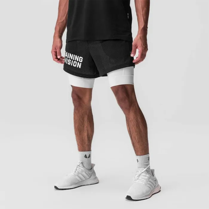 ASRV Shorts Men SilverPlus Mesh 5034 Liner Short Blackwhite 034training Division034