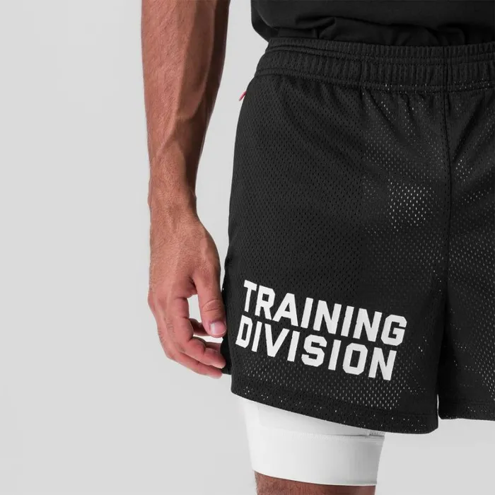 ASRV Shorts Men SilverPlus Mesh 5034 Liner Short Blackwhite 034training Division034