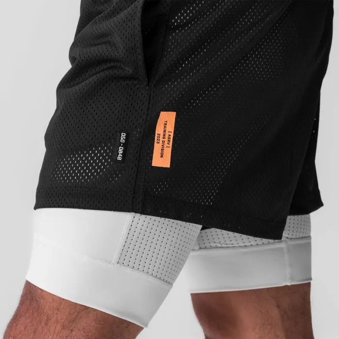 ASRV Shorts Men SilverPlus Mesh 5034 Liner Short Blackwhite 034training Division034