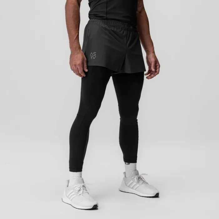 ASRV Shorts Men TetraLite 2in1 High Split Legging Short Space Grey 034cyber034black