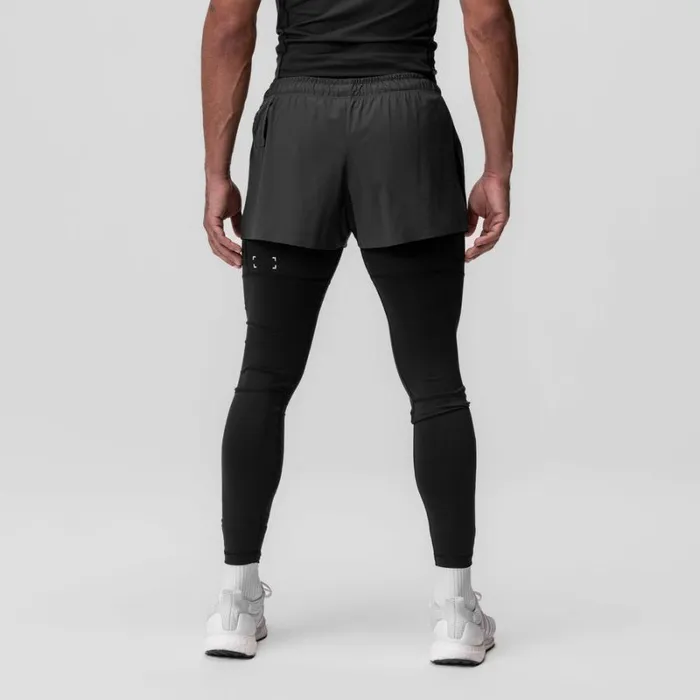 ASRV Shorts Men TetraLite 2in1 High Split Legging Short Space Grey 034cyber034black