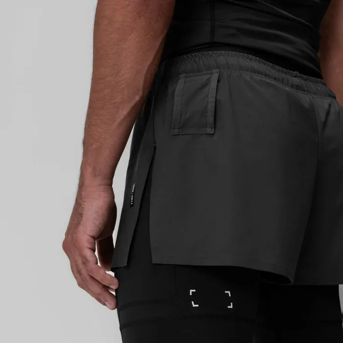 ASRV Shorts Men TetraLite 2in1 High Split Legging Short Space Grey 034cyber034black