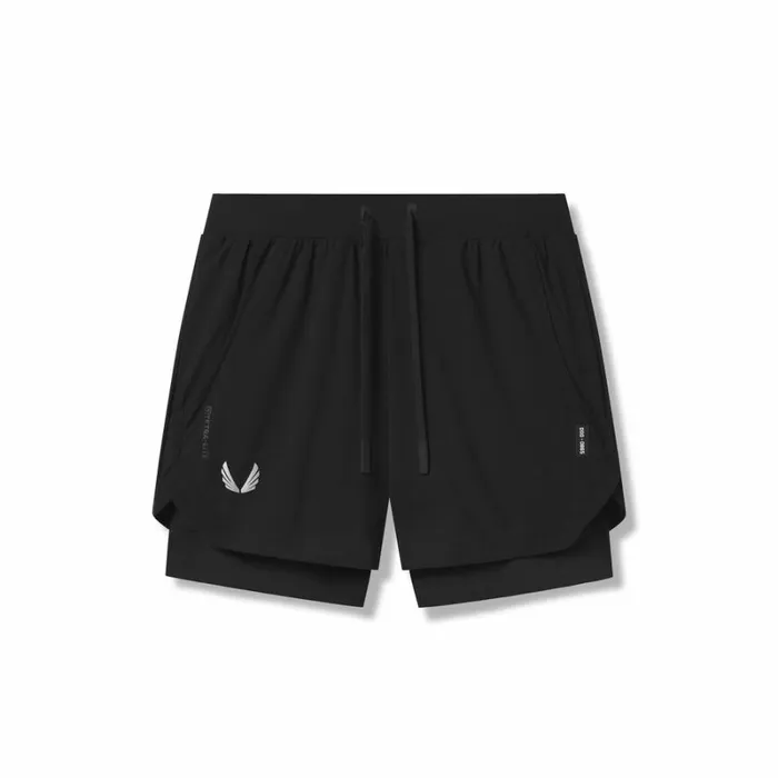 ASRV Shorts Men TetraLite 5034 Liner Short Blackblack White 034wings034