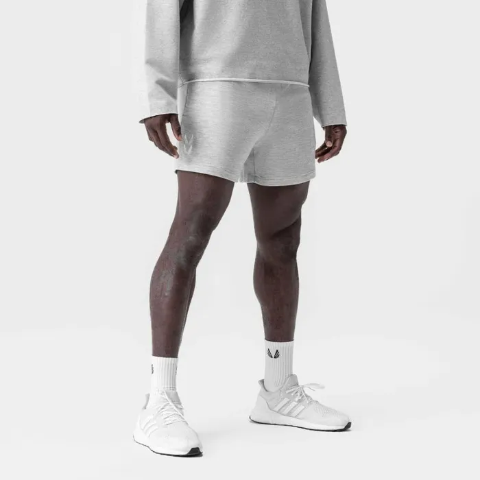 ASRV Shorts Men Waffle Knit Sweat Short Heather Grey