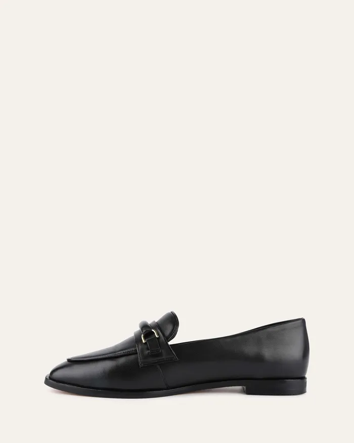 Athena loafers black leather LACE UP and LOAFERS jomercer Women