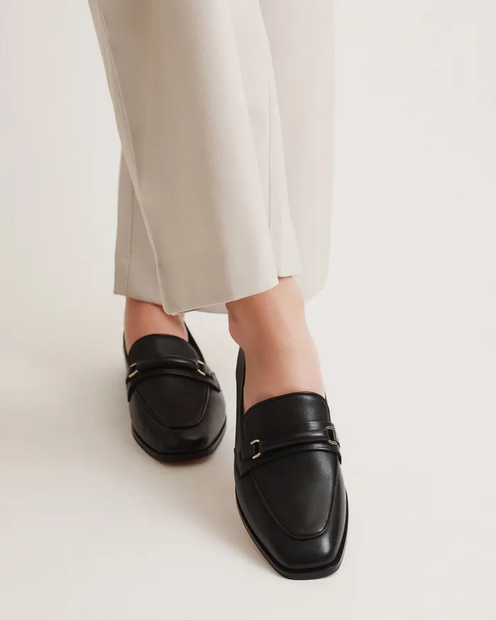 Athena loafers black leather LACE UP and LOAFERS jomercer Women