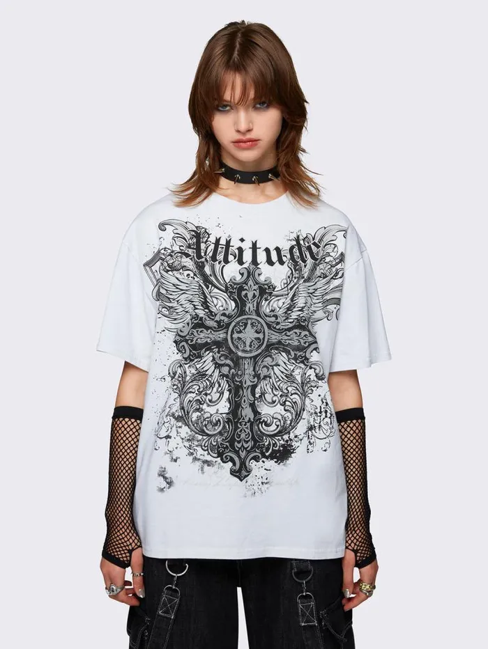 Attitude Wings Graphic TShirt Women Minga London Tops and TShirts