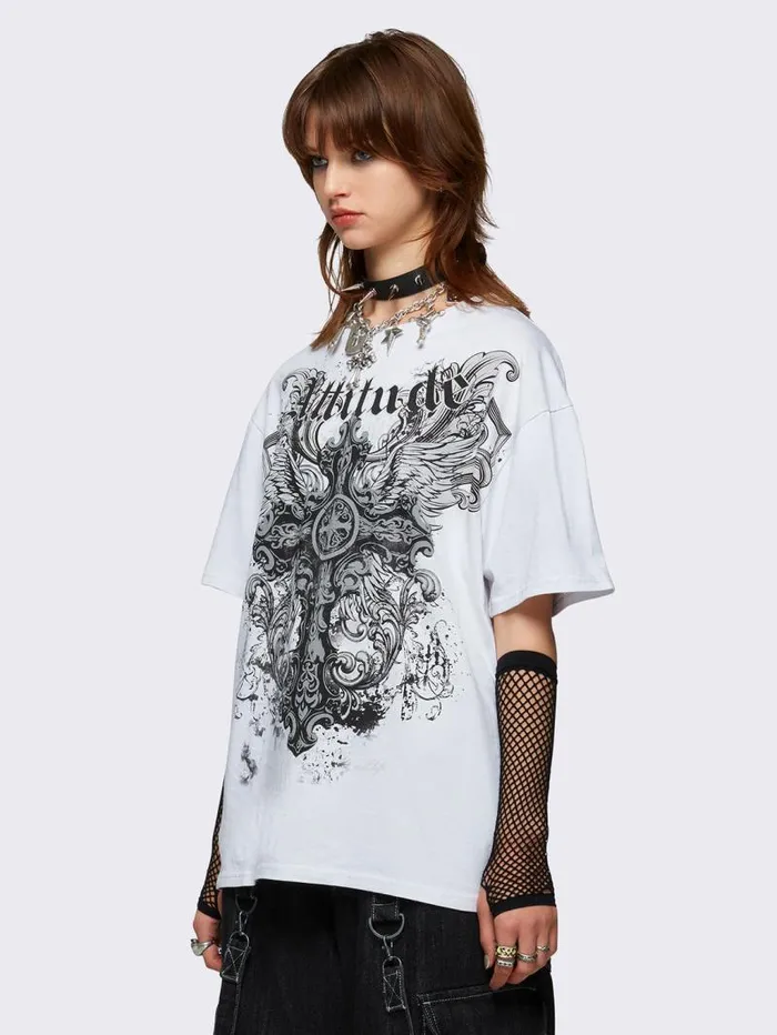 Attitude Wings Graphic TShirt Women Minga London Tops and TShirts