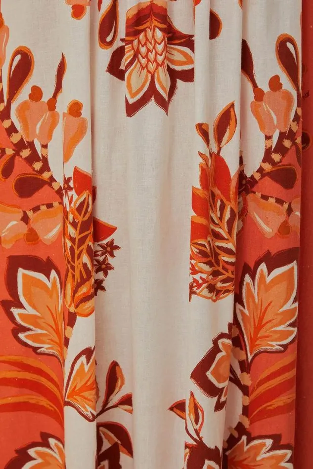 Aura Cream Lenzing Ecovero Euroflax Maxi Dress Women FARM Rio Maxi Dresses
