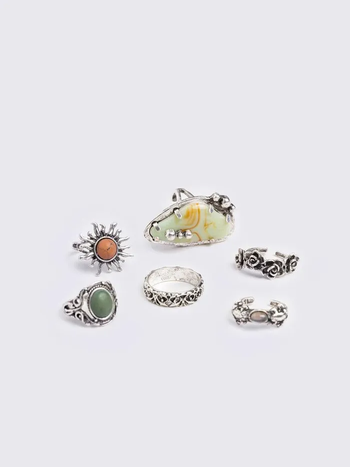 Aura Ring Set Women Minga London Jewelry