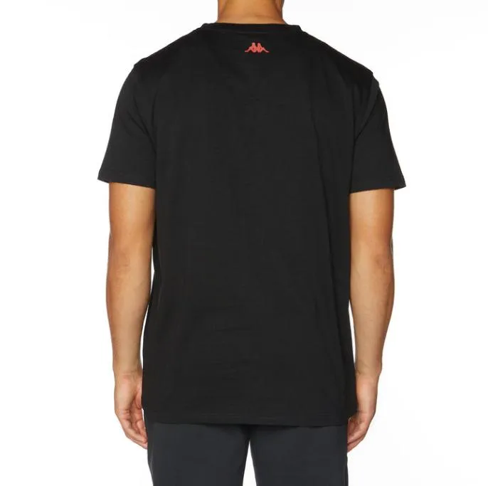 Authentic Wood TShirt 8211 Black Black Men Kappa TShirts