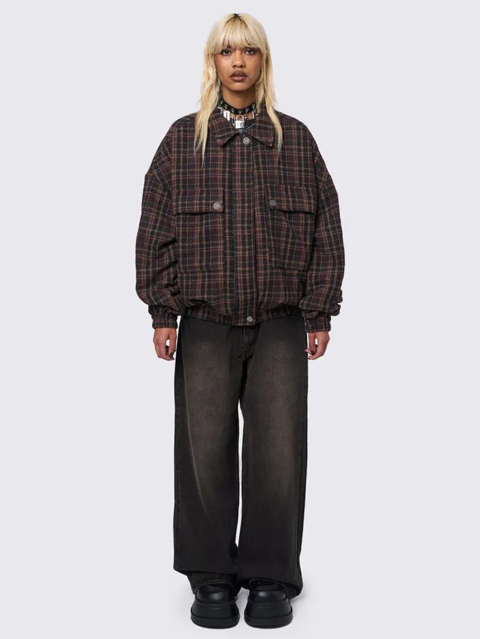 Ava Plaid Bomber Jacket Women Minga London Jackets