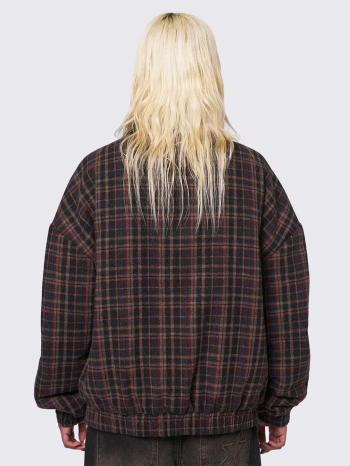 Ava Plaid Bomber Jacket Women Minga London Jackets