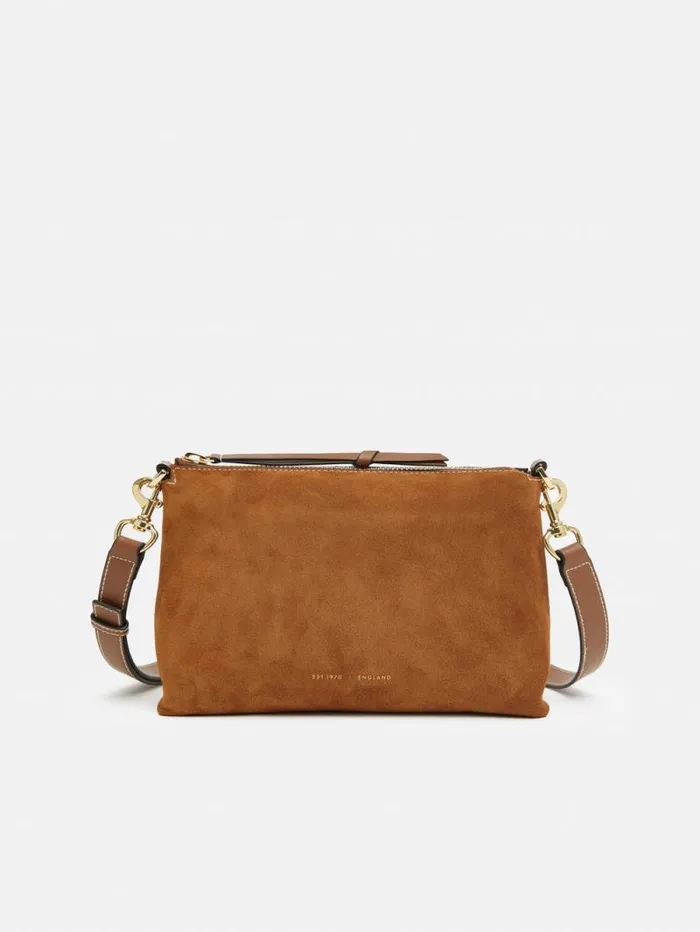 Ava Suede Cross Body Tan Women Jigsaw Bags