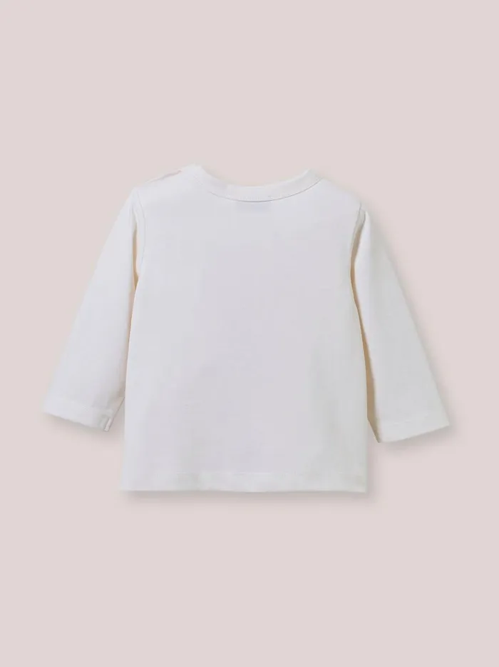 Baby Baby Boy Cyrillus Organic Cotton TShirt Ecru