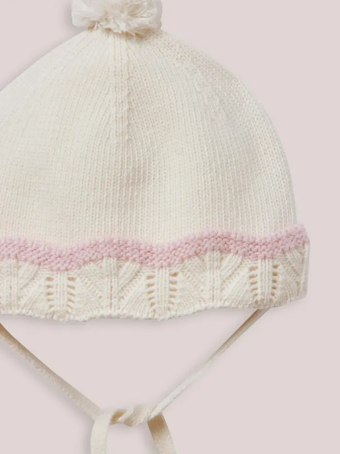 Baby Baby Girl Cyrillus Scalloped Beanie Ecru