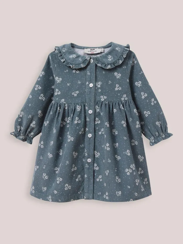 Baby Baby Girl Cyrillus Velour Dress Imp Felicie