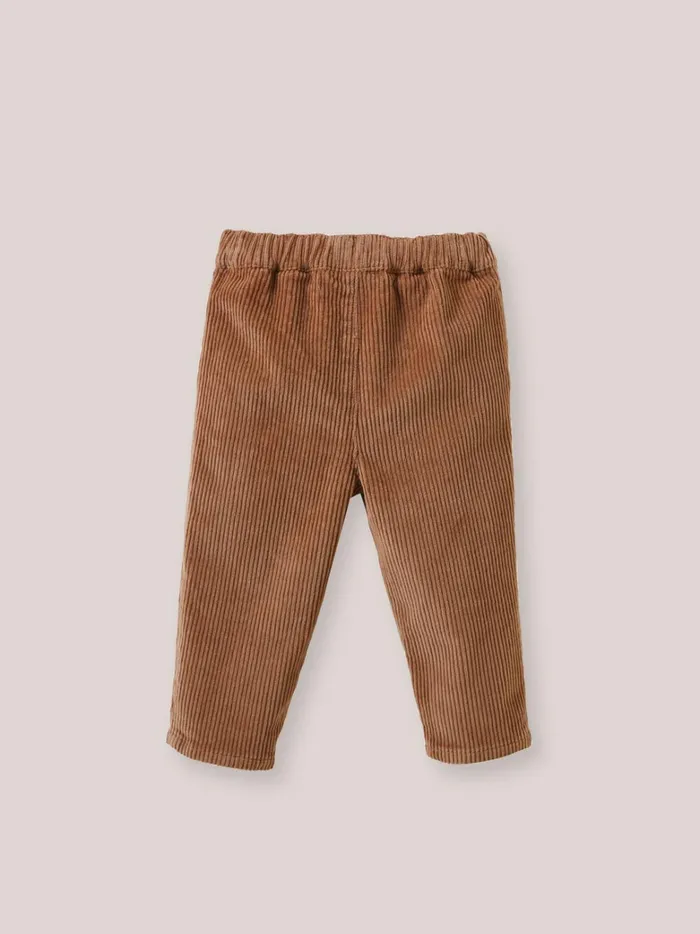 Baby Baby Girl Cyrillus Wide Wale Trousers Sucre Brun