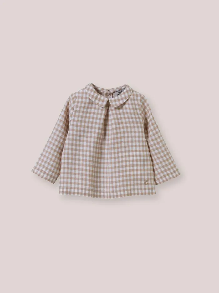 Baby Birth Cyrillus Gingham Check Shirt Vichy Sable