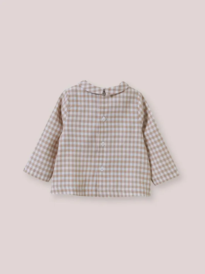 Baby Birth Cyrillus Gingham Check Shirt Vichy Sable