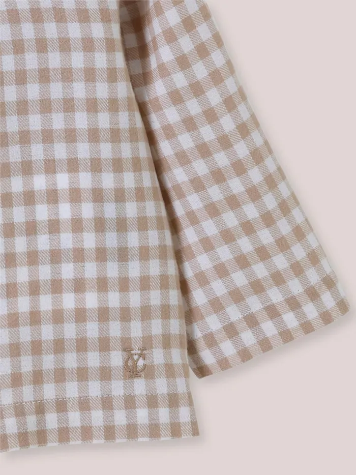 Baby Birth Cyrillus Gingham Check Shirt Vichy Sable