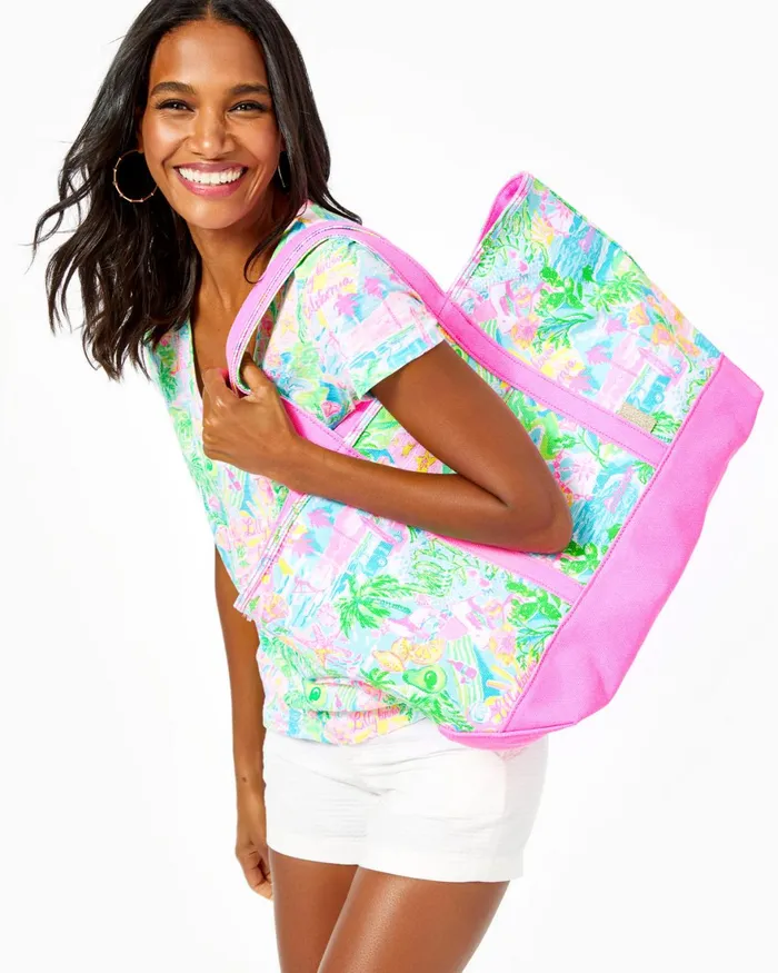 Bags WomenHome and Gifts Lilly Pulitzer Mercato Tote Multi Lilly Loves California Reduced