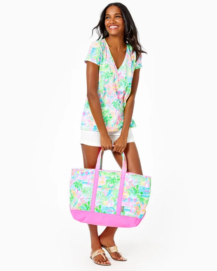 Bags WomenHome and Gifts Lilly Pulitzer Mercato Tote Multi Lilly Loves California Reduced