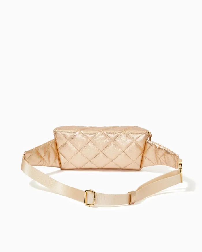 Bags WomenHome and Gifts Lilly Pulitzer Quilted Leather Kenton Belt Bag Gold Metallic Bags WomenHome and Gifts Lilly Pulitzer Quilted Leather Kenton Belt Bag Gold Metallic